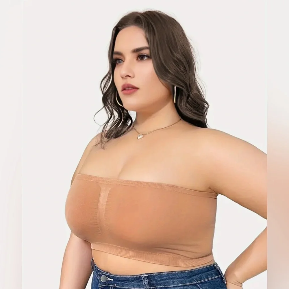 Seamless Non Padded Bandeau Bra - Picture 3 of 7